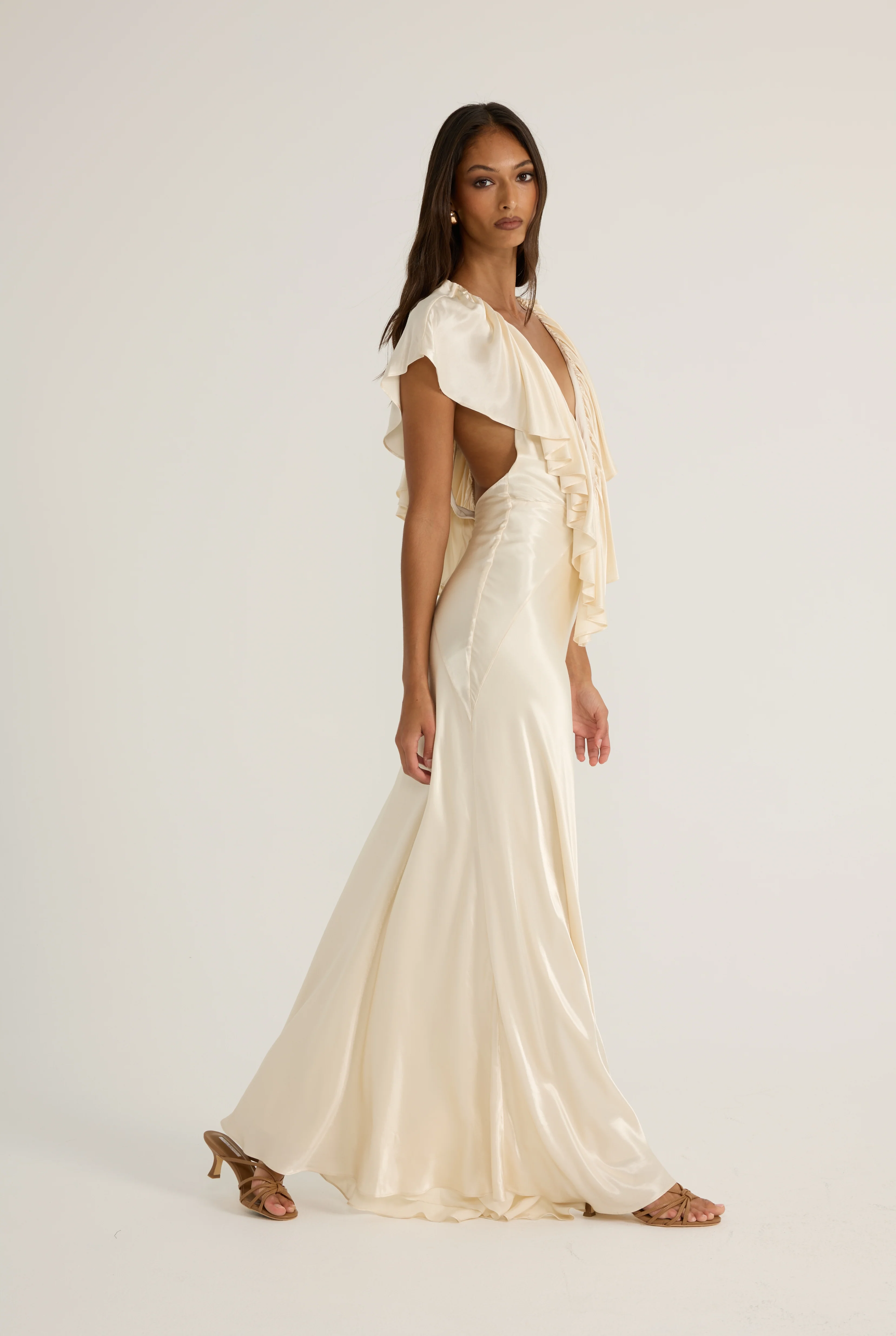 Clover Gown - Satin Cream - Image 5