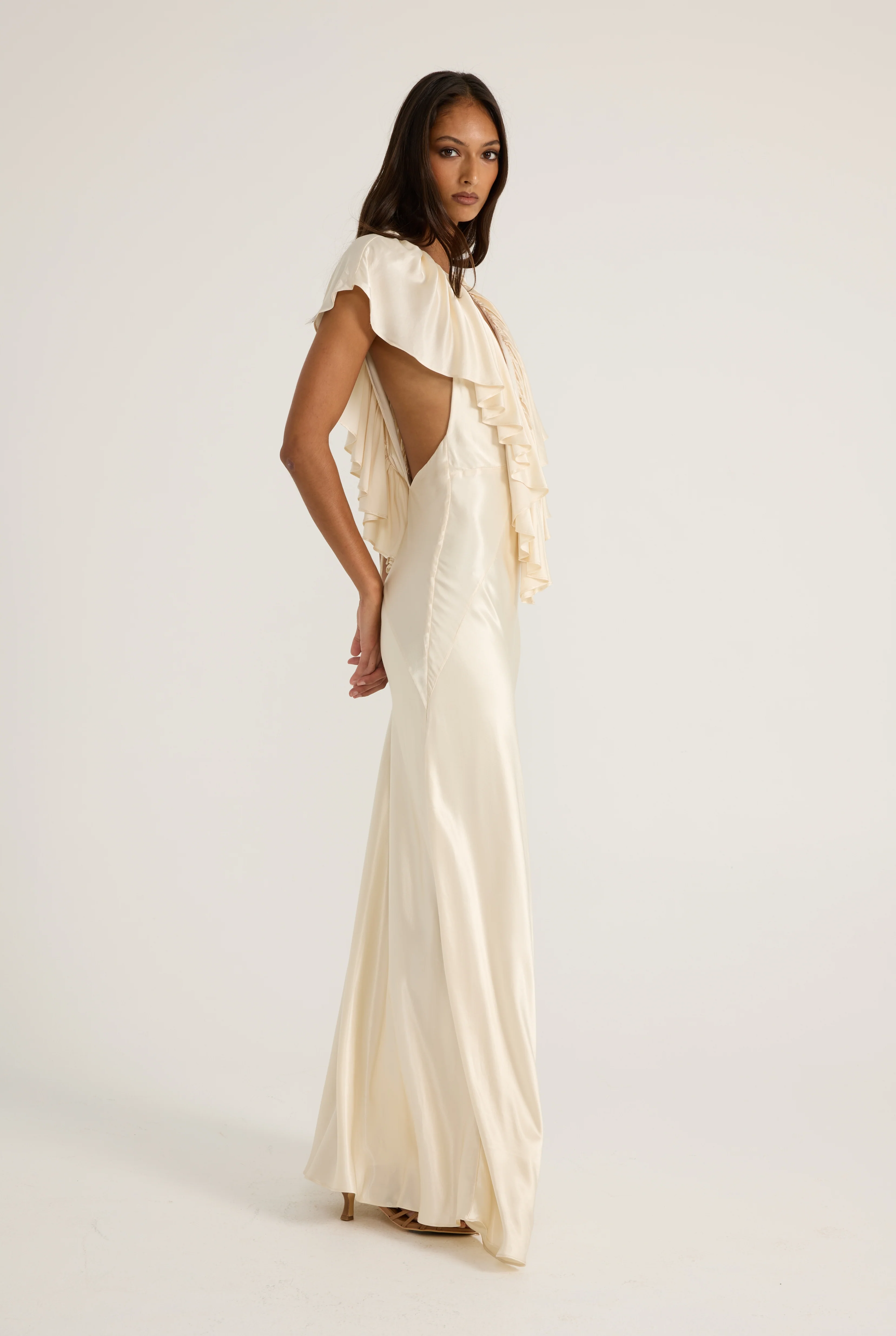 Clover Gown - Satin Cream - Image 6