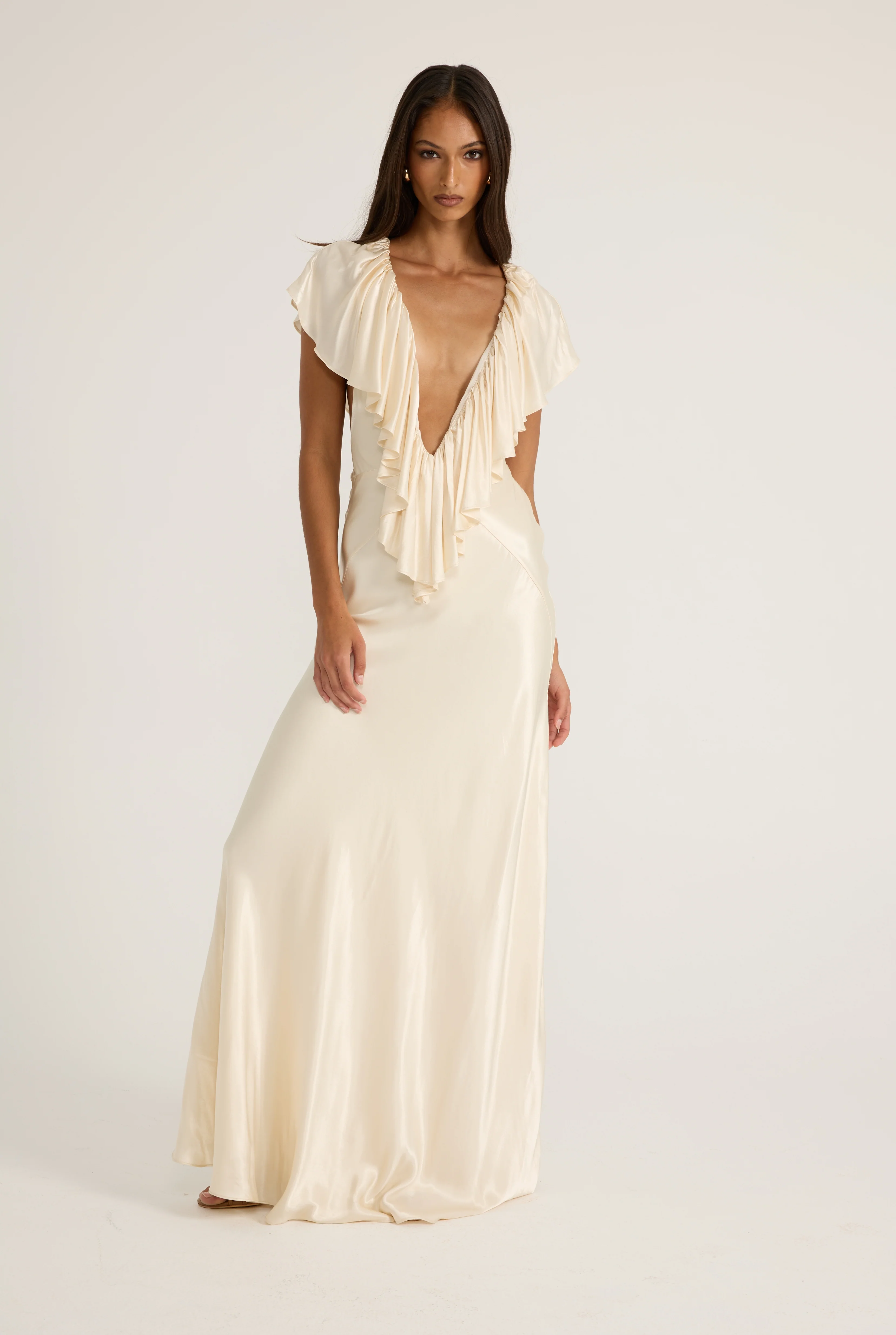 Clover Gown - Satin Cream - Image 8