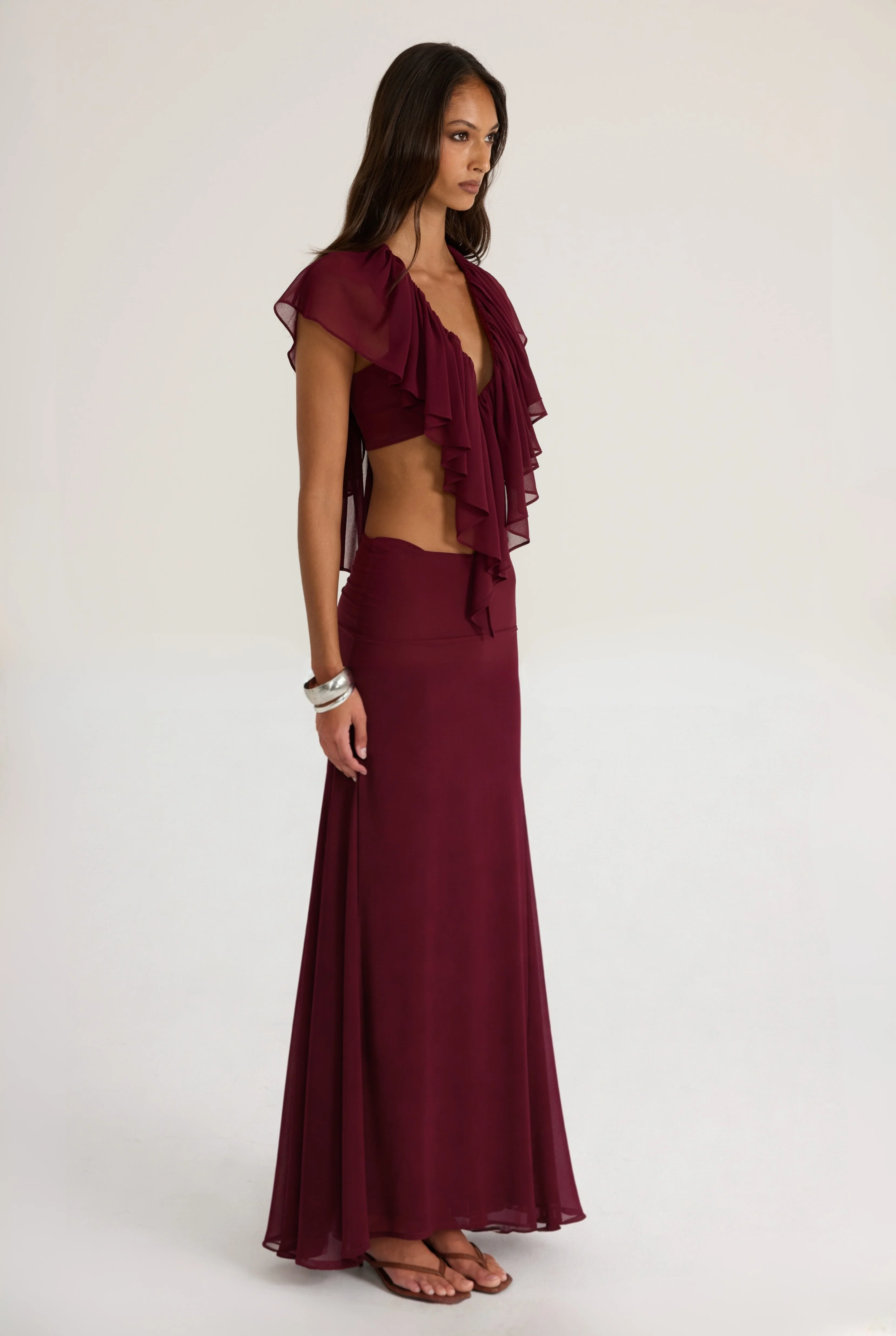 Clover Skirt - Burgundy - Image 3