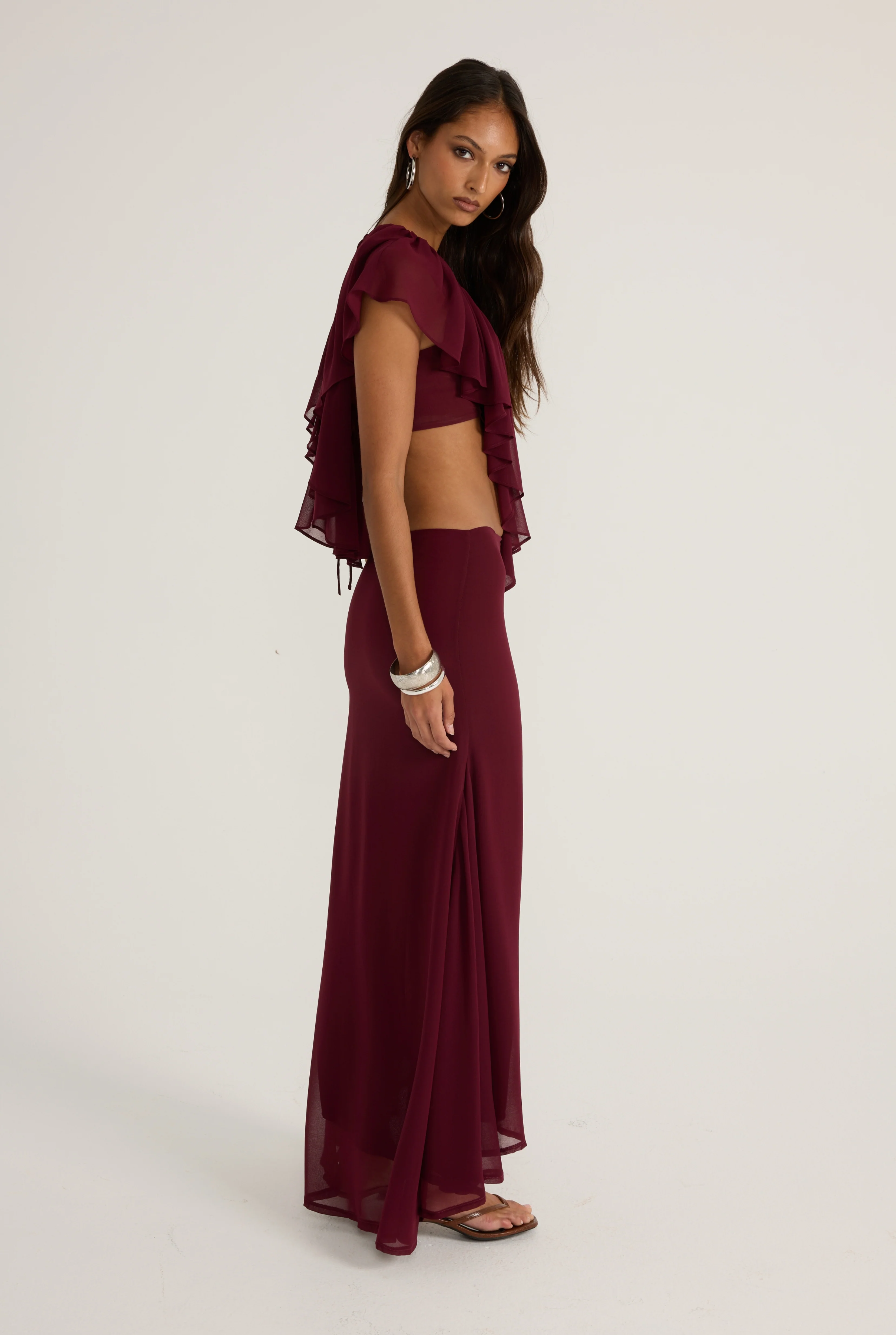 Clover Skirt - Burgundy - Image 5