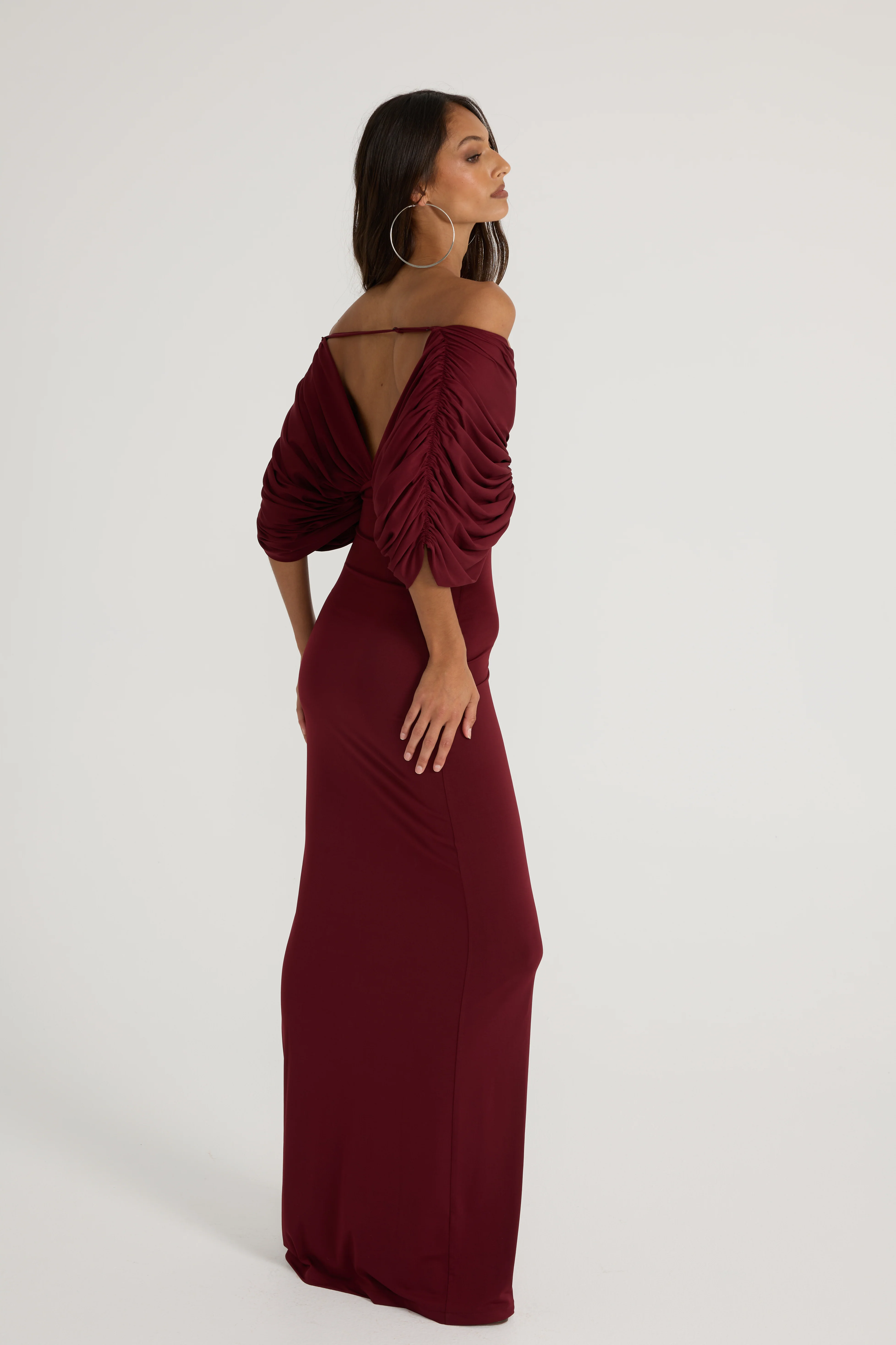 Neve Dress - Burgundy - Image 6