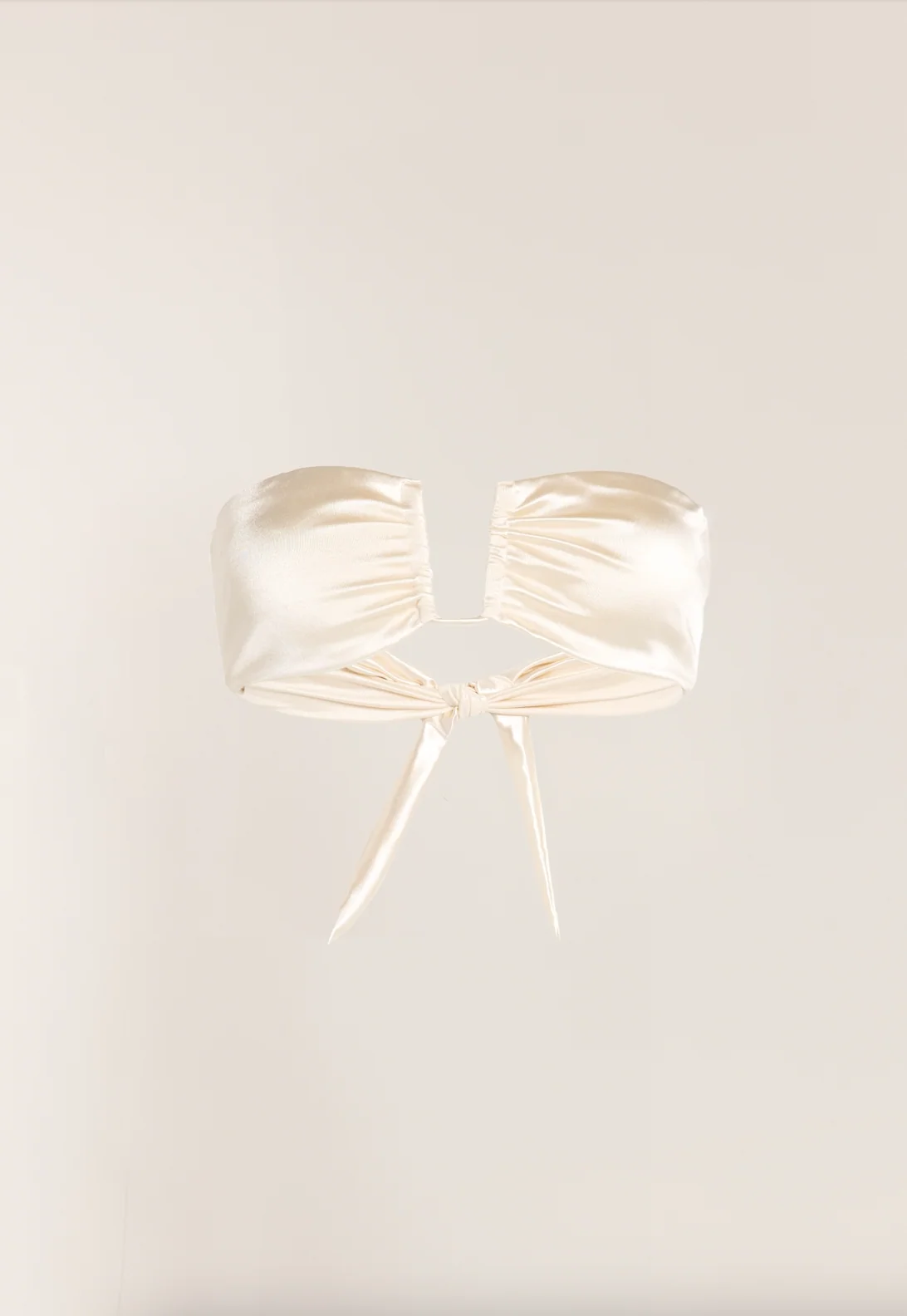 Tan Bandeau Bikini Top - Crème - Image 3