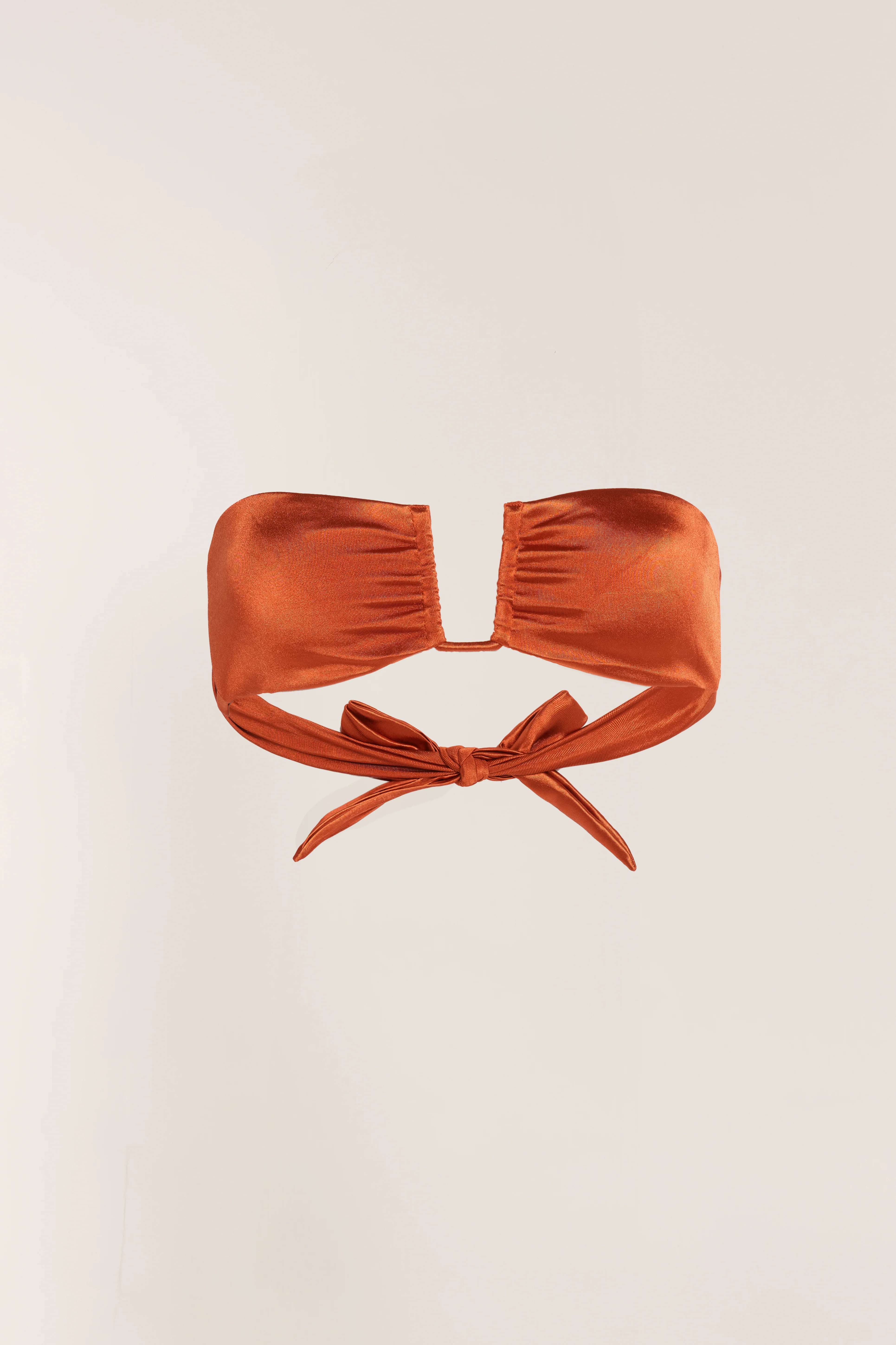 Tan Bandeau Bikini Top - Burnt Orange - Image 3